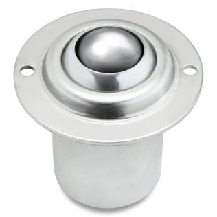 Rola de transfer cu flansa superioara si arc, carcasa tabla otel zincat, bila otel, WLL=50 kg