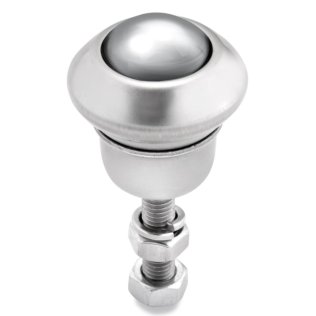 Rola de transfer cu tija filetata lunga, carcasa INOX, bila INOX, WLL=140 kg