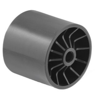 Rola din material plastic negru pentru sina de rulare, D=54 mm, WLL=60 kg