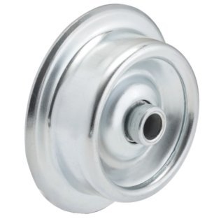 Rotita cu guler din otel zincat pentru sina rulare, D=50 mm, WLL=10 kg