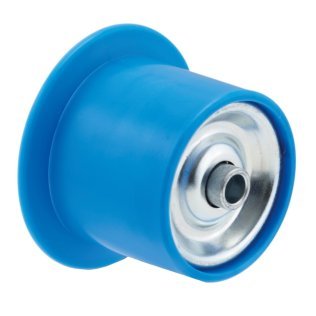 Rola cu guler din otel zincat cu bandaj plastic sina de rulare, D=54 mm, WLL=40 kg