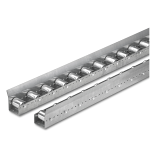 Profil U ghidare pentru cale de rulare paleti role ∅60x68mm, pe stanga
