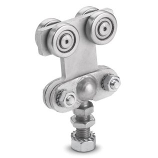 Carucior transport tija filetata articulata cu bila sina C otel zincat H50