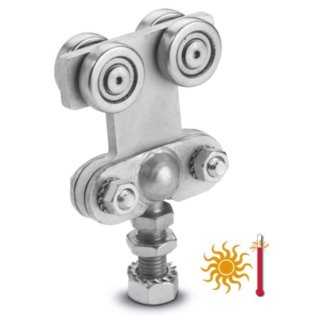 Carucior transport tija filetata articulata cu bila, HT din otel zincat H40