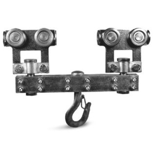 Carucior transport cu traversa cu carlig sina C din otel zincat H60