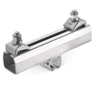 Suport canal profil T cu cleme reglabile sina C otel zincat H50 transversal