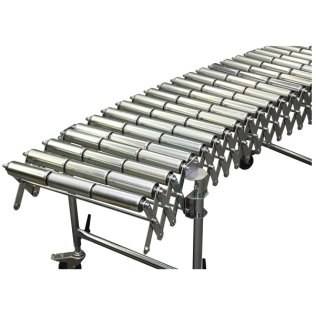 Conveior gravitational extensibil cu role metalice, latime efectiva 500 mm
