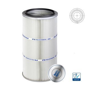 Cartus filtrant pentru praf viledon LP Pro montare DIN gaura centrala debit 470 m³/h