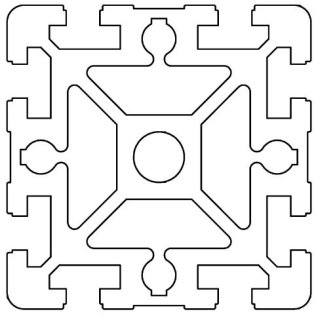 Profil aluminiu standard industrial 90x90 Seria 2, Sistem 45 Canal 10