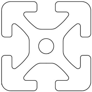 Profil aluminiu compatibil ITEM 40x40 Sistem 40 canal 8