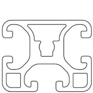 Profil aluminiu compatibil ITEM 40x32 Sistem 40 LIGHT Canal 8