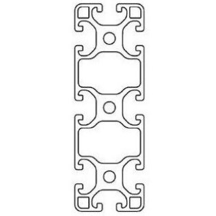 Profil aluminiu compatibil ITEM 40x120 Sistem 40 LIGHT canal 8