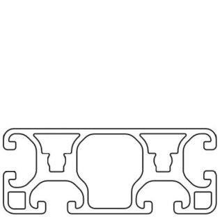 Profil aluminiu compatibil ITEM 80x32 Sistem 40 LIGHT Canal 8