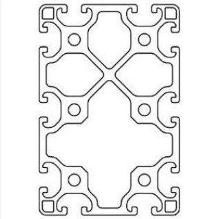 Profil aluminiu compatibil ITEM 80x120 Sistem 40 LIGHT canal 8