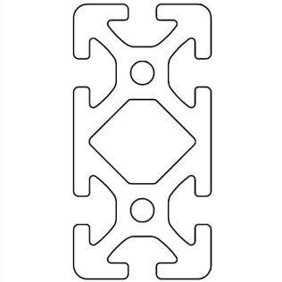Profil aluminiu compatibil ITEM 40x80 Sistem 40 canal 8