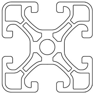 Profil aluminiu compatibil ITEM 40x40 Sistem 40 ECO canal 8