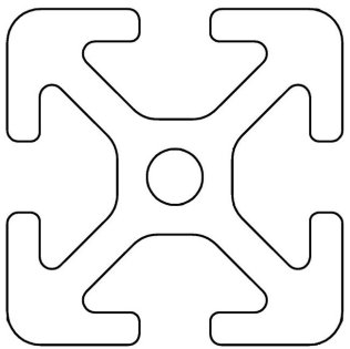 Profil aluminiu compatibil ITEM 30x30 Sistem 30 Canal 6