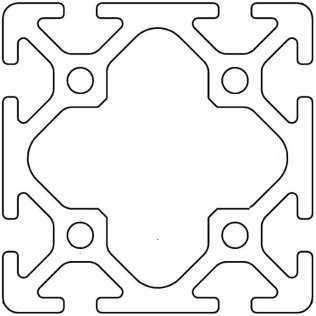 Profil aluminiu compatibil ITEM 60x60 Sistem 30 Canal 6