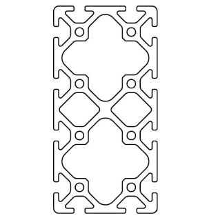Profil aluminiu compatibil ITEM 60x120 Sistem 30 Canal 6