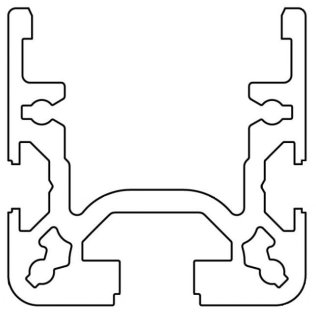 Profil aluminiu standard industrial 40x40 Seria 2, Sistem 40 Canal 10, Profil canal