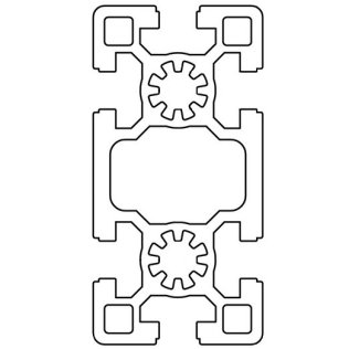 Profil aluminiu standard industrial 45x90 Seria 2, Sistem 45 LIGHT DESIGN Canal 10