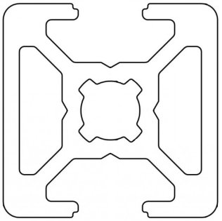 Profil aluminiu 20x20 Sistem 20 Canal 6, 2 laturi paralele inchise