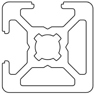 Profil aluminiu 20x20 Sistem 20 canal 6 2 laturi alaturate inchise