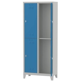Vestiar metalic pe doua niveluri cu 4 usi 800x400x2000mm