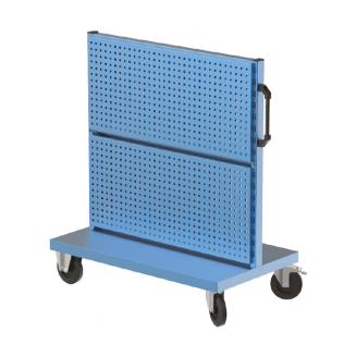 Stand mobil depozitare cu 4 panouri perforate 1000x600x1160mm