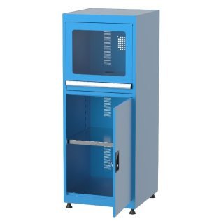 Dulap calculator industrial pentru monitor 17" cu 1 sertar si 1 raft, 560x570x1700mm