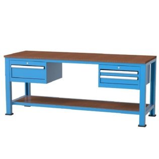 Banc de lucru cu 3 sertare si 1 raft 2000x700x850mm
