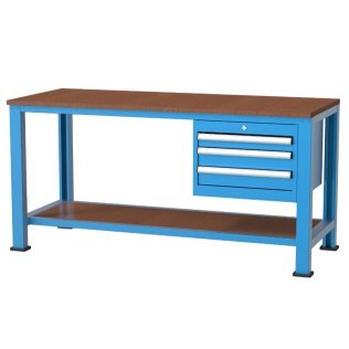 Banc de lucru cu 3 sertare si 1 raft 1700x700x850mm