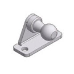 Prindere cu placa cu bila, tip BB 20, Ø8mm, otel zincat