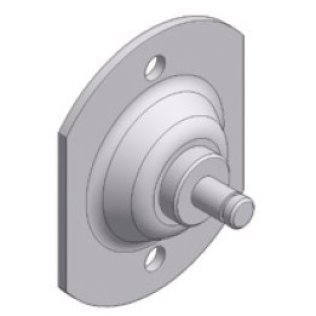 Prindere placa cu tija, tip BA 20, Ø8mm, INOX VA4, W.1.14404 / AISI 316