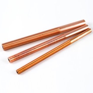 Electrod electroeroziune CUPRU filet metric stanga cu canal spalare M3x0,5