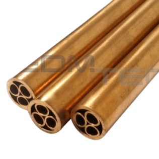 Electrod electroeroziune multicanal tip C din CUPRU 150/3.4mm