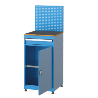 Dulap metalic cu 1 sertar, 1 raft si panou scule 560x570x1000mm