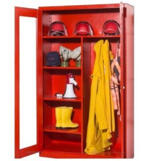 Dulap metalic pompieri cu 4 rafturi si cuier 1200x400x2000mm