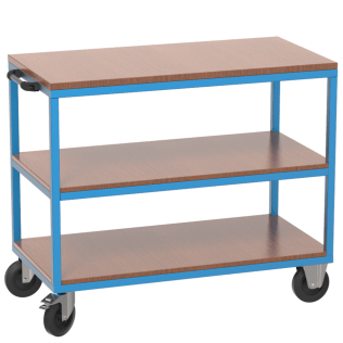 Banc de lucru mobil cu 2 rafturi, 1120x570x960mm