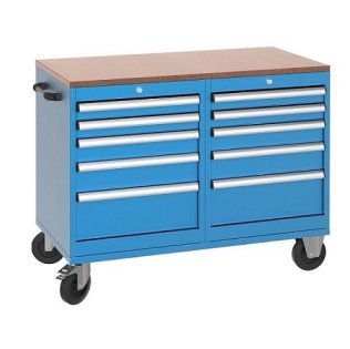 Banc de lucru mobil cu 10 sertare, 1120x570x920mm