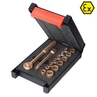 Trusa clichet cu 13 chei si prelungire ATEX 1/4" din cupru-beriliu