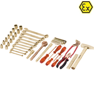 Set BAZA 44 scule ATEX bronz special si cupru-beriliu