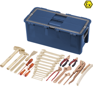 Set 28 scule ATEX bronz special si cupru-beriliu in cutie