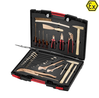 Set 28 scule ATEX bronz special si cupru-beriliu in valiza