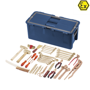 Set TEHNIC 44 scule ATEX bronz special si cupru-beriliu in cutie