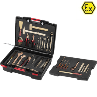 Set TEHNIC 44 scule ATEX bronz special si cupru-beriliu in valiza