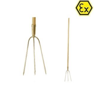 Furca pentru materiale vegetale ATEX bronz special cu maner