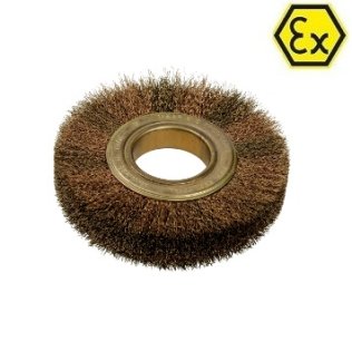 Perie ATEX rotunda sarma ondulata bronz special