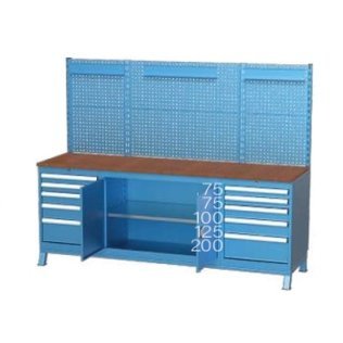 Banc de lucru port scule cu 10 sertare si 1 dulap 2200x600x850mm