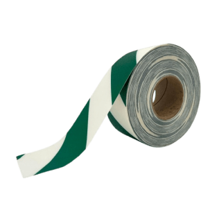 Banda marcaj LeanStripe Hazard 5 cm verde/alb